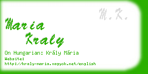maria kraly business card